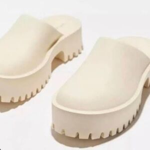 Jeffrey Campbell White Platform Mules